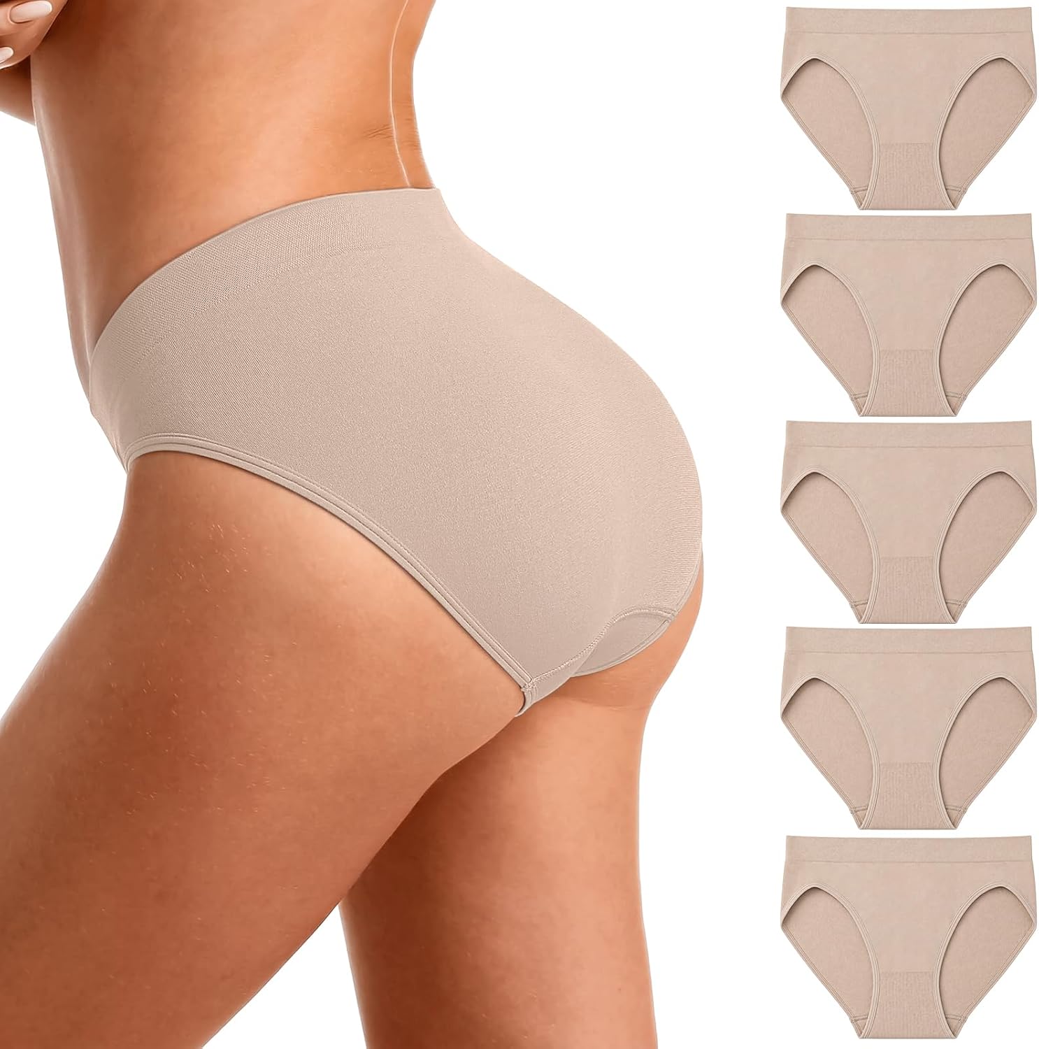 SHINTRENOVE nude high-cut briefs shown on a model